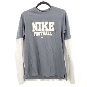 Nike football long sleeve T-Shirt spellout logo Lg